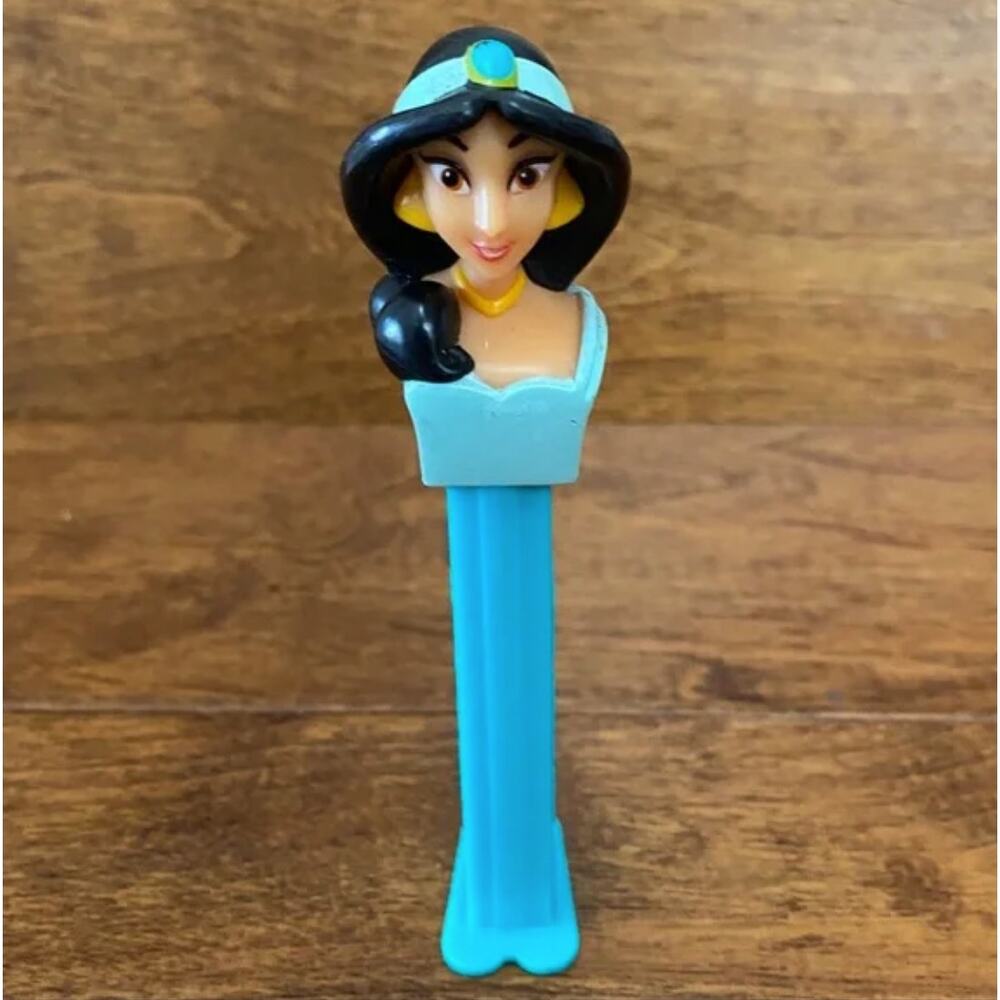 DISNEY Princess Jasmine PEZ Dispenser - Teal Blue Stem - Aladdin Series